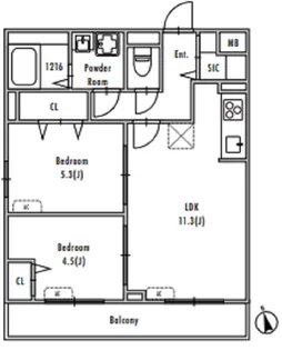 GRAN PASEO大森北【5階】の間取り