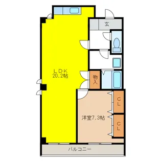ハイツ元住【7階】の間取り