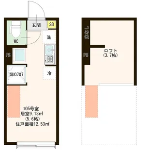 メゾン・コウ 西中延【1階】の間取り