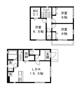 千葉県松戸市下矢切【一戸建】の間取り