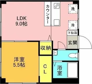 東京都目黒区駒場1【マンション】の間取り