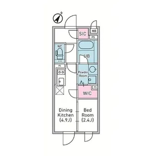 東京都目黒区駒場3【マンション】の間取り