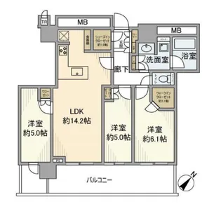 MID TOWER GRAND【24階】の間取り
