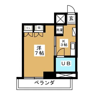 クレール浅野【2階】の間取り