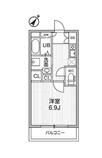 コスモリード人形町【4階】の間取り