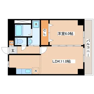 ホークマンションB【1階】の間取り