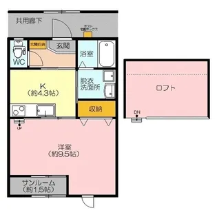 ファインモールかいけ【2階】の間取り