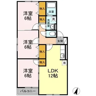 ハイアット C【2階】の間取り