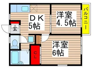 エステートピア【2階】の間取り