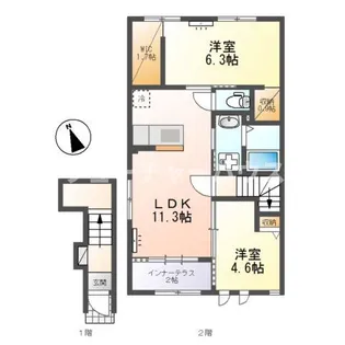 cachette(カシェット)【2階】の間取り