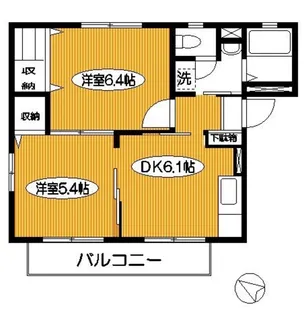 ミアフォーレス【2階】の間取り