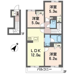 シャインポート原宿II【2階】の間取り