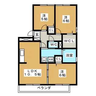 ピースフル me【1階】の間取り