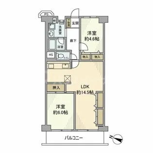 日商岩井草加マンション【7階】の間取り