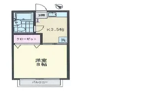 グリーンハイム烏山【1階】の間取り