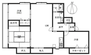 SKエクシード照ヶ丘【6階】の間取り