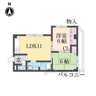 ベルビュ離宮【6階】の間取り