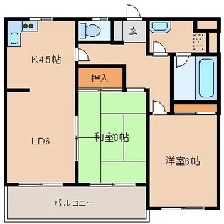 ウェイビィ森田I【2階】の間取り