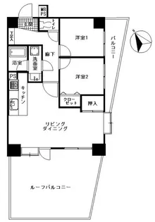 ライオンズマンション羽沢第3【2階】の間取り