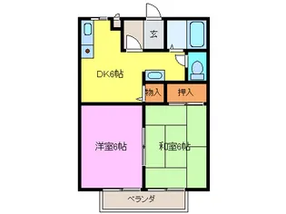 ファミール下加茂IIA・B【1階】の間取り