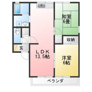 レインボー石津中町【2階】の間取り