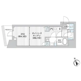 ライオンズフォーシア五反田【9階】の間取り