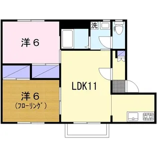 ローズハイツ桜ヶ丘A【2階】の間取り