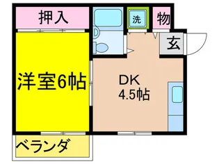 リバーサイドビューフラット【4階】の間取り