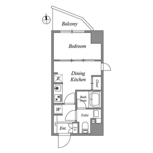 クオリタス門前仲町【2階】の間取り