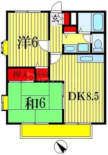 ハイツマーレA【2階】の間取り