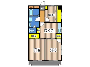サンハイツ名瀬【2階】の間取り