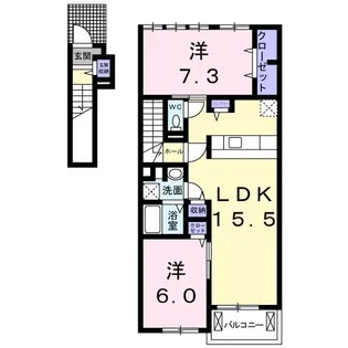 プリムローズ【2階】の間取り