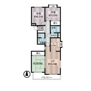 ホワイトヴィラ大宮【2階】の間取り