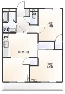 クレインソシア【2階】の間取り