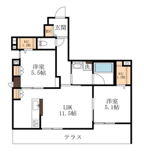 La Gracieuse~ラグラシューズ~【1階】の間取り