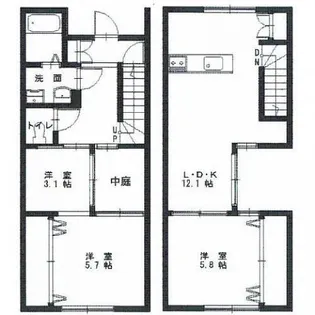メゾン・ド・ボヌール【1階】の間取り