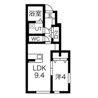 フルールポミエA棟【1階】の間取り