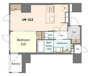 ボーパサージュ京都岡崎【3階】の間取り
