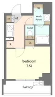 S-RESIDENCE新宿早稲田avelis【8階】の間取り