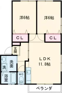 ラ・メゾン相浦【1階】の間取り