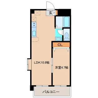アネックスビバビル【3階】の間取り