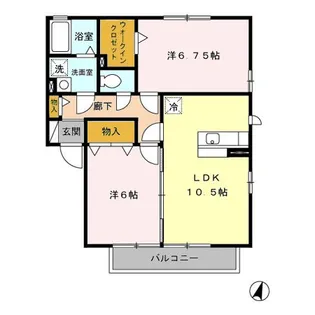 コンフォート 壱番館・弐番館 II【2階】の間取り