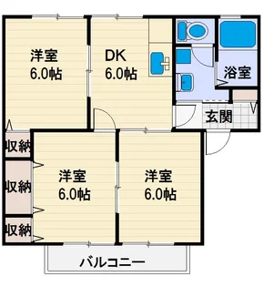 グリーンハーモニーUSA A棟【2階】の間取り