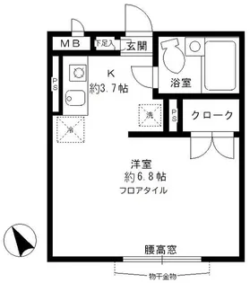 ディアコート東池袋【1階】の間取り