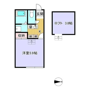 エスポワール【1階】の間取り