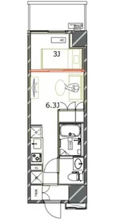 ジェノヴィア四谷三丁目グリーンヴェール【5階】の間取り
