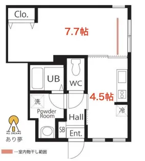 ハーミットクラブハウス蒔田【1階】の間取り