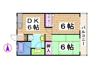 徳島マンション【4階】の間取り