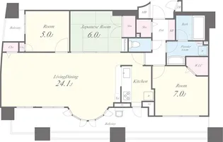 セレッソコート南千里佐竹台グランヒルズ【2階】の間取り