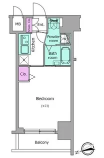 レジディア銀座東【2階】の間取り
